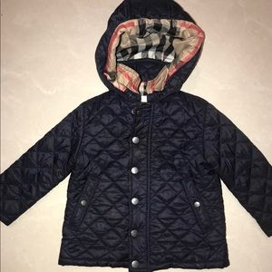 Burberry EUC kids navy hooded jacket 18 m